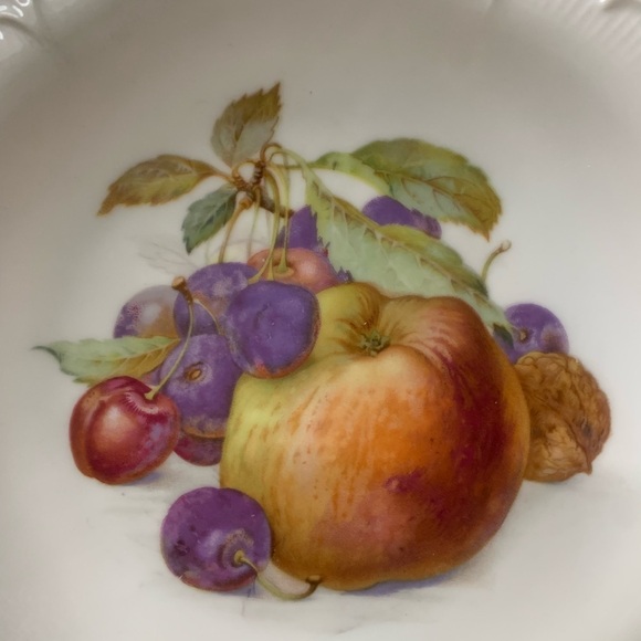 Set of Two Bavaria Schumann Arzberg Fruit Nuts Snack Plate Golden Crown E&R Germ - Picture 7 of 10